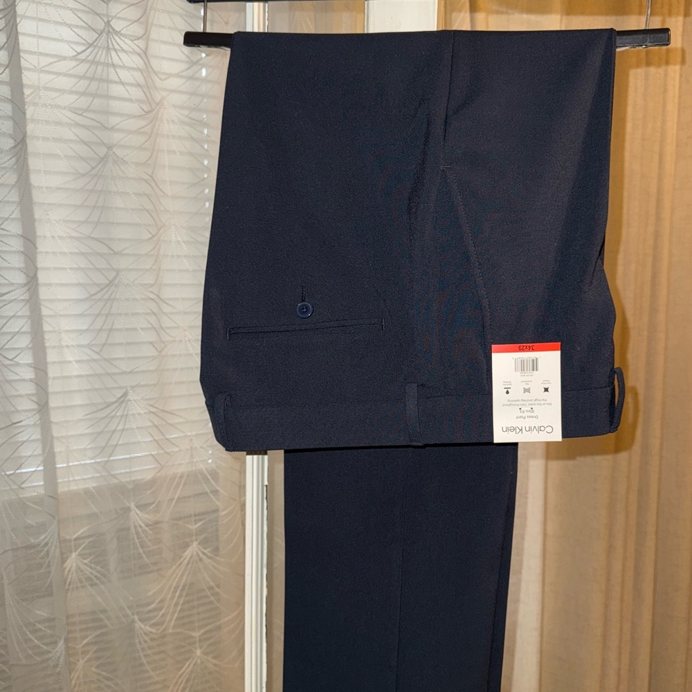 Calvin Klein Men's Dark Blue Dress Pants